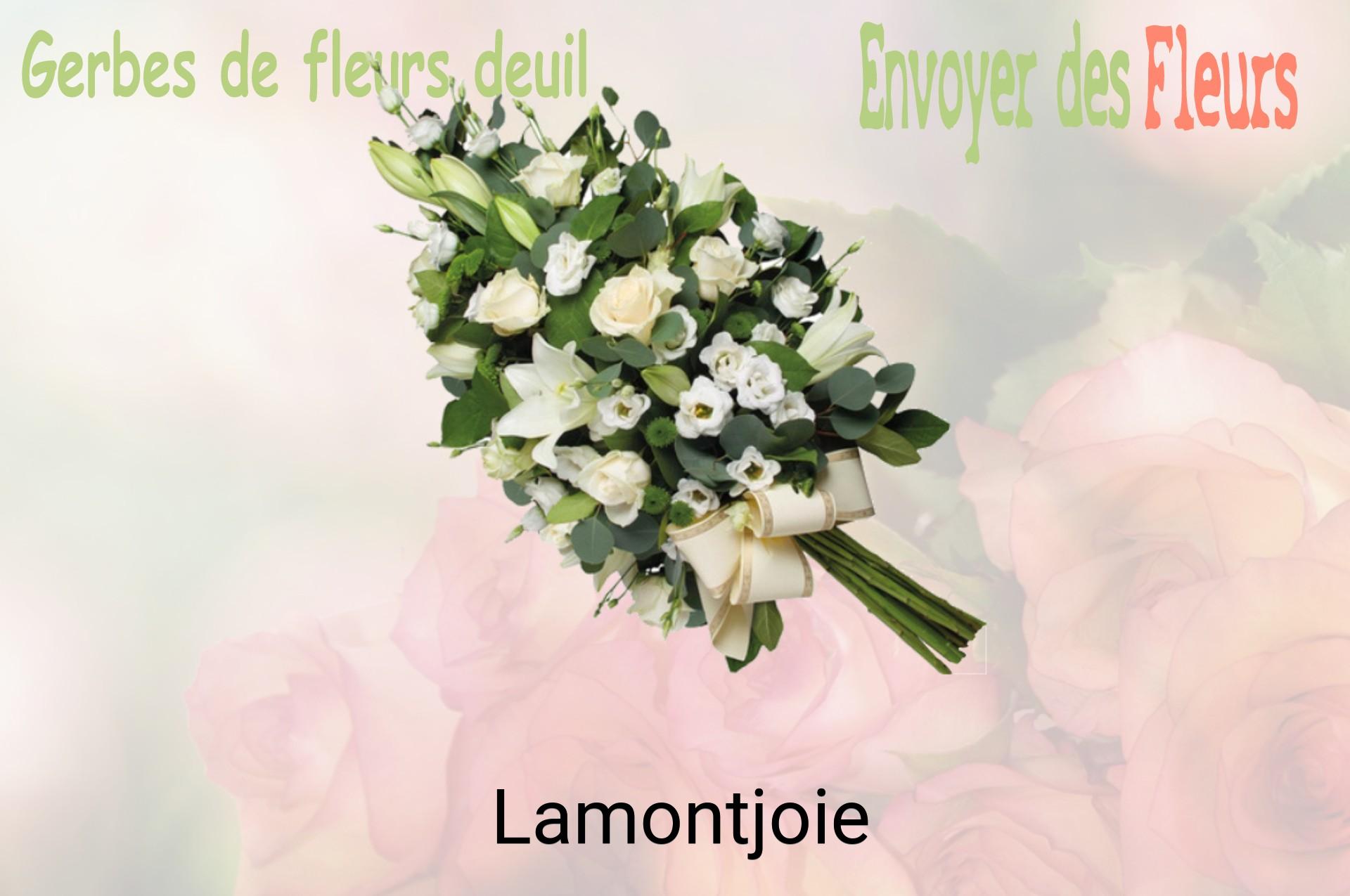 Gerbe de fleurs de deuil livrée à Lamontjoie